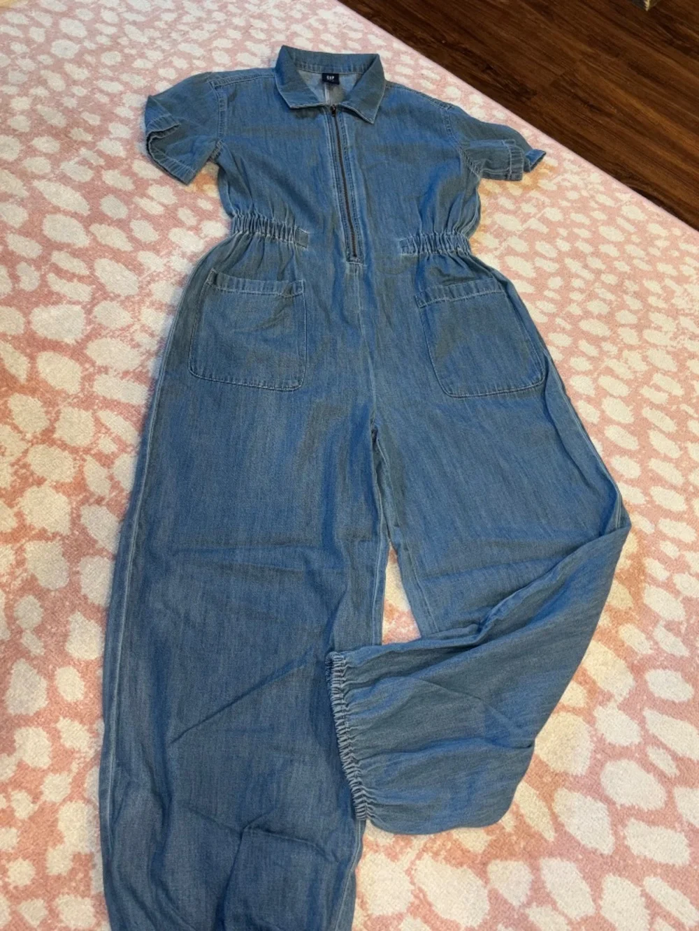 Girls Denim Jogger Jumpsuit - Gap Sz Medium